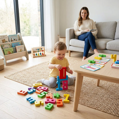 Wooden Number Stacking Blocks