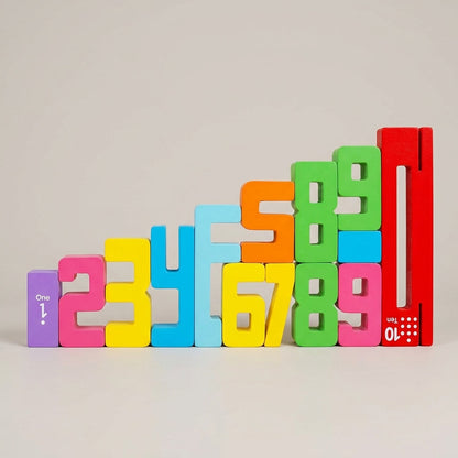 Wooden Number Stacking Blocks